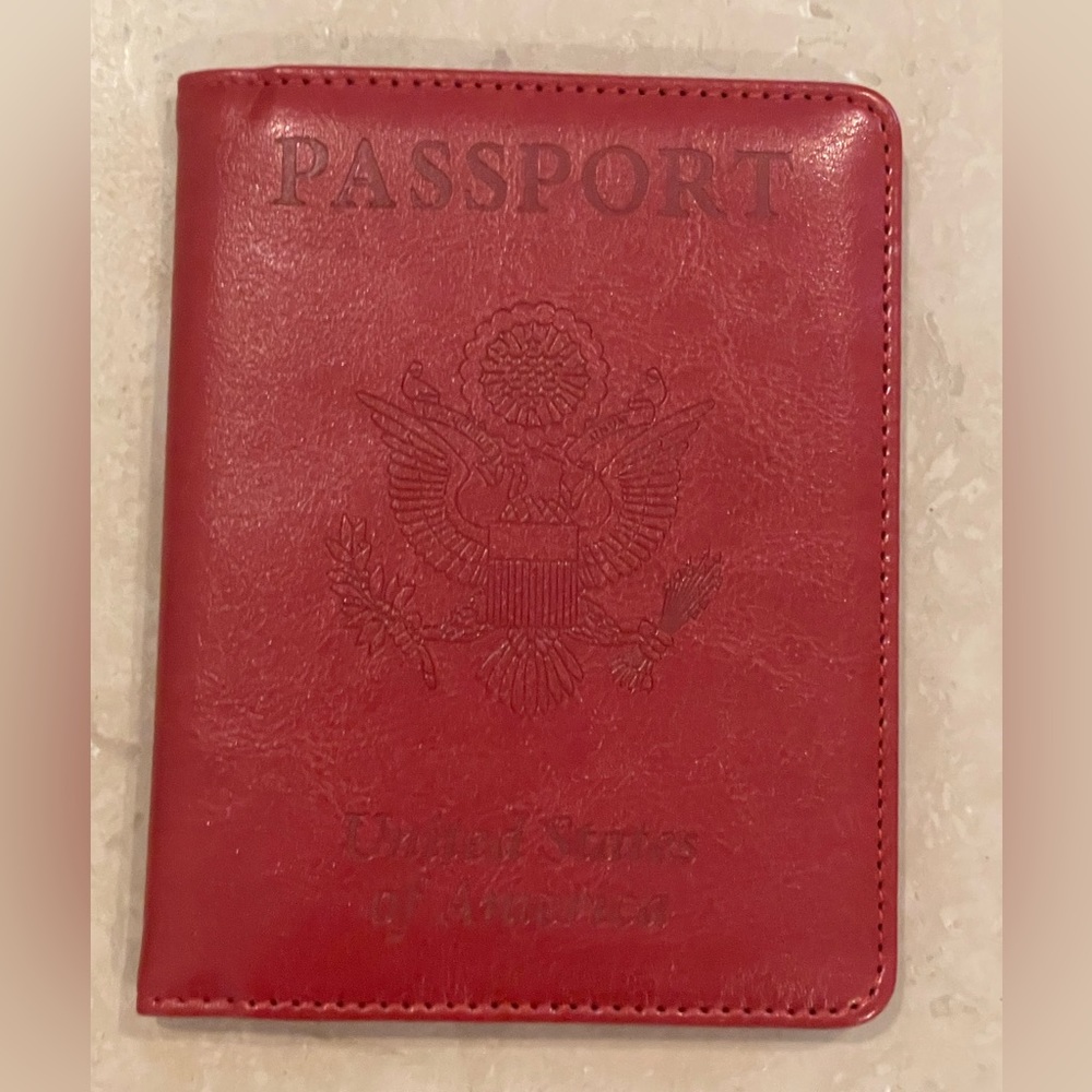 Red passport cover